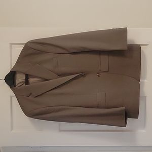 Men's Olive Khaki Wool Suit Sz 42R Tailored